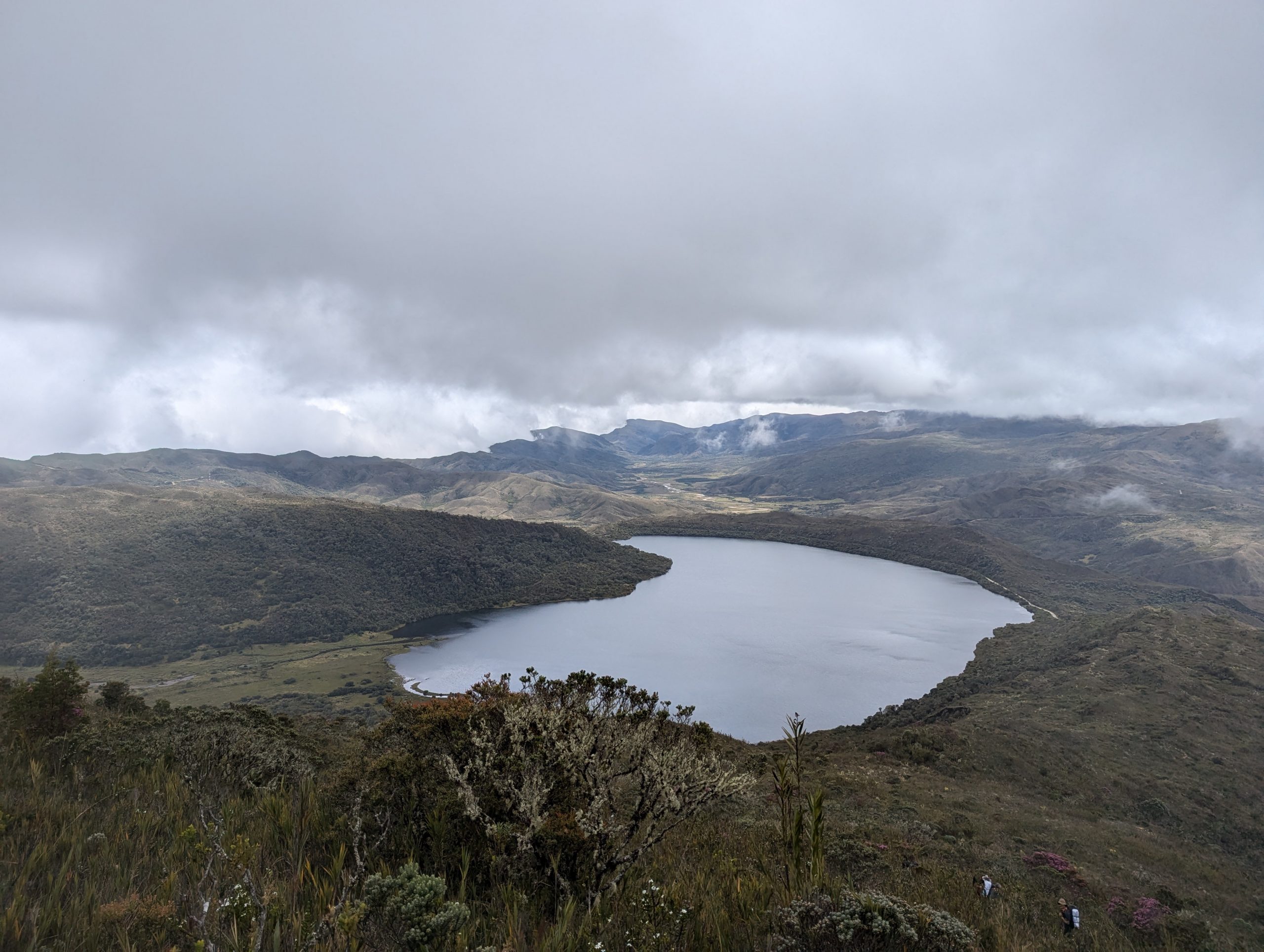 View of Siecha Lagoon while hiking through the Chingaza National Park.